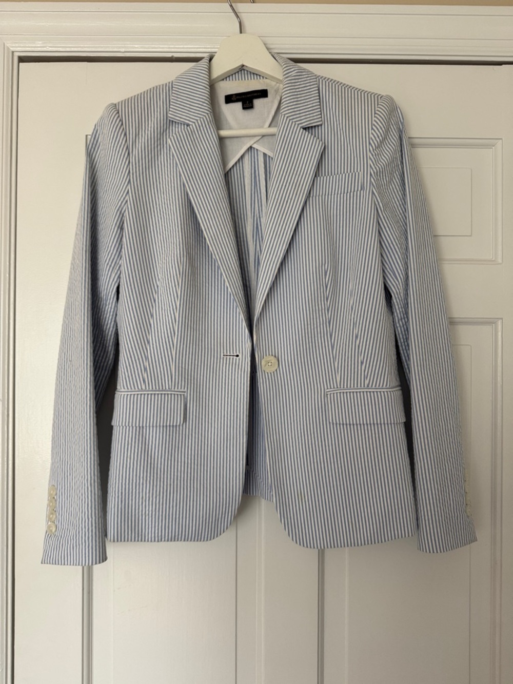 Brooks Brothers Blue and White Pinstripe Blazer